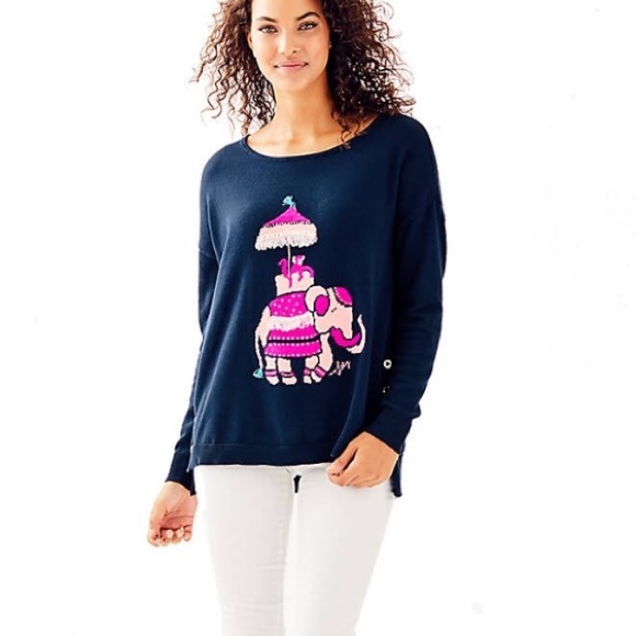 NWT Lilly Pulitzer Caralynn Navy sweater, S - Picture 2 of 6